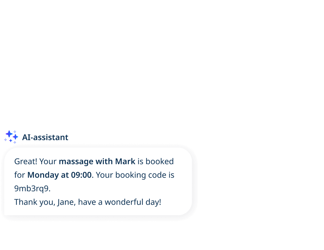 Voice-powered booking