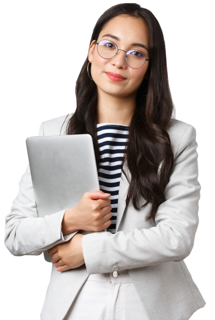 Woman with a laptop