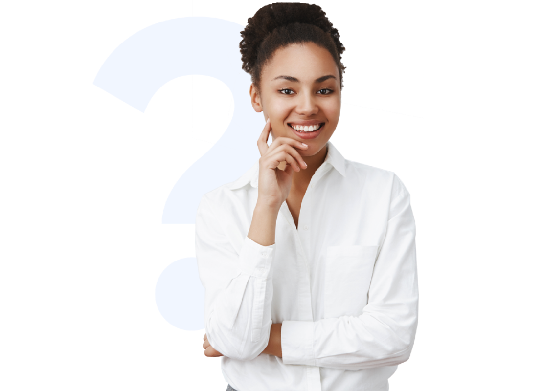 Woman with a question mark