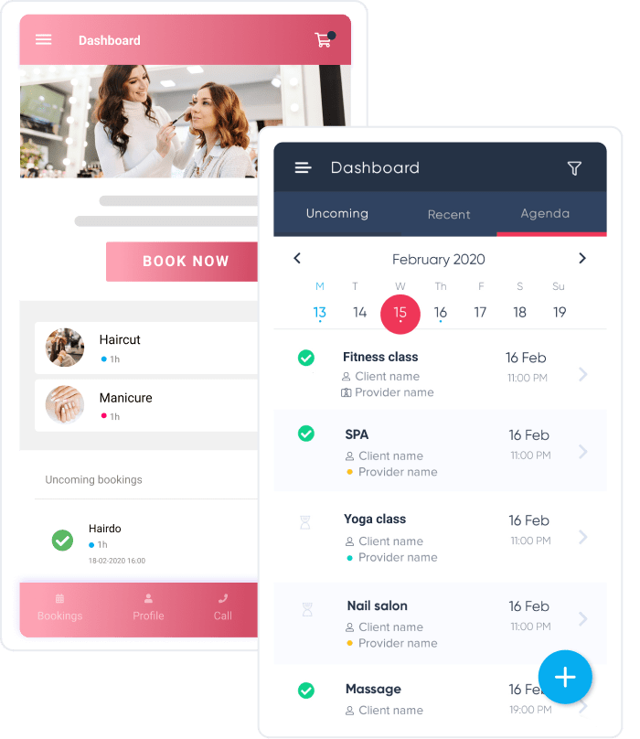 admin app mockup
